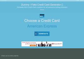 Dummy - New Fake Credit Card Generator